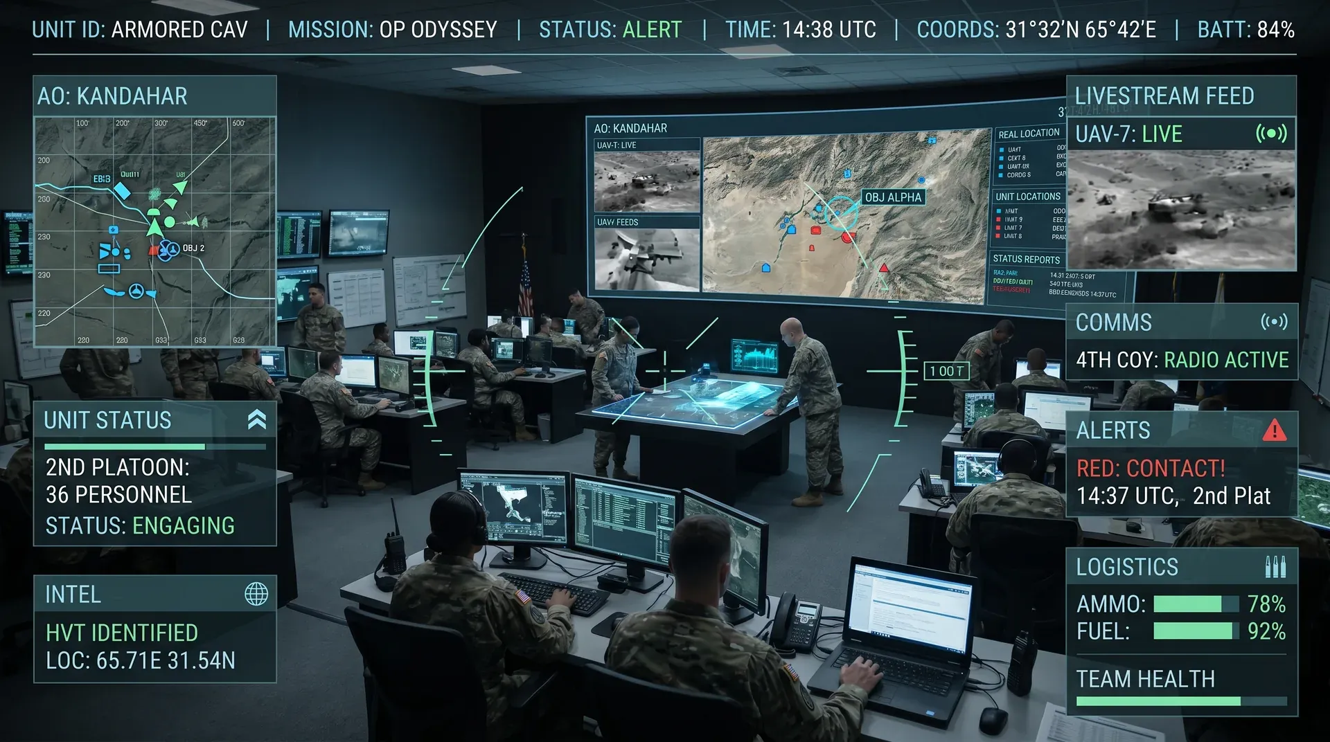 Command center / tactical HUD